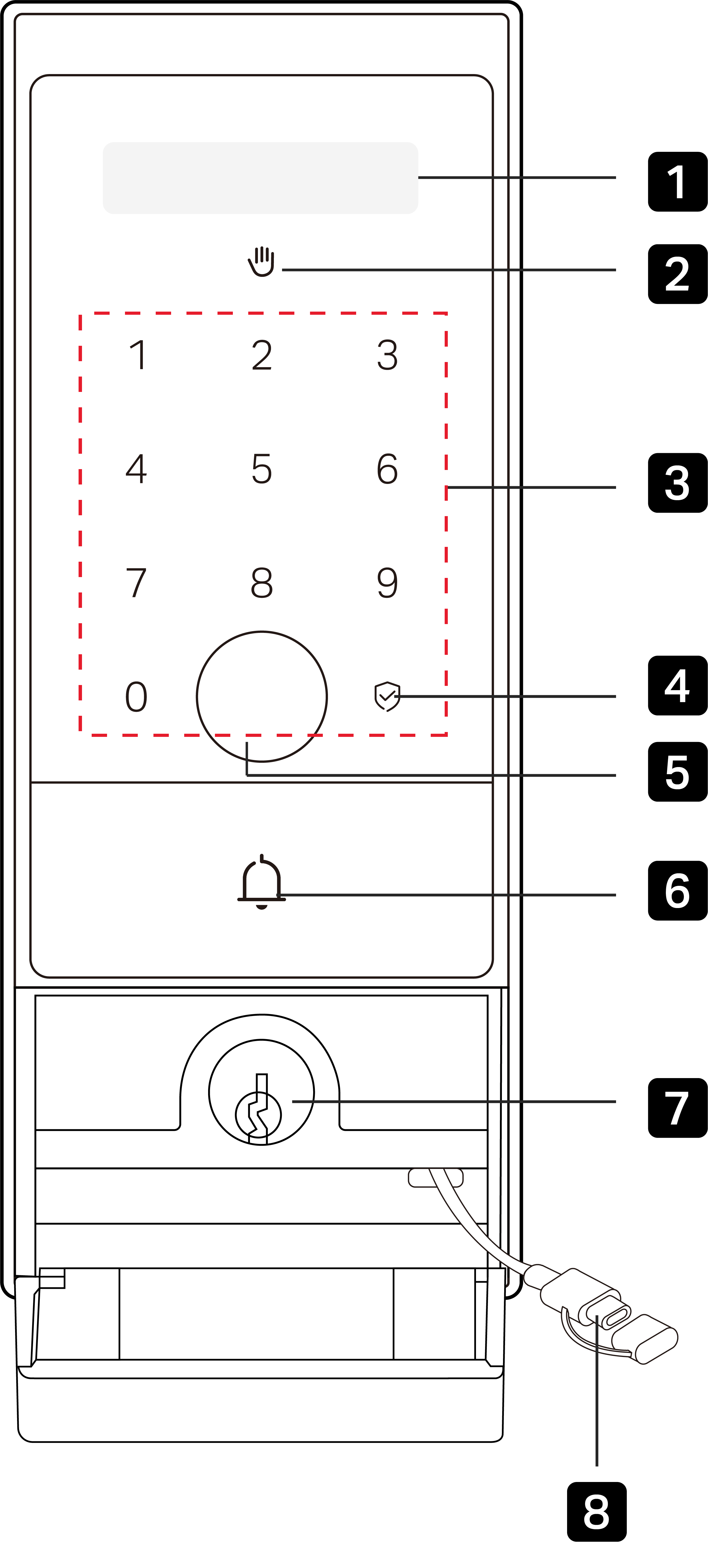 Front Panel of Exterior Assembly