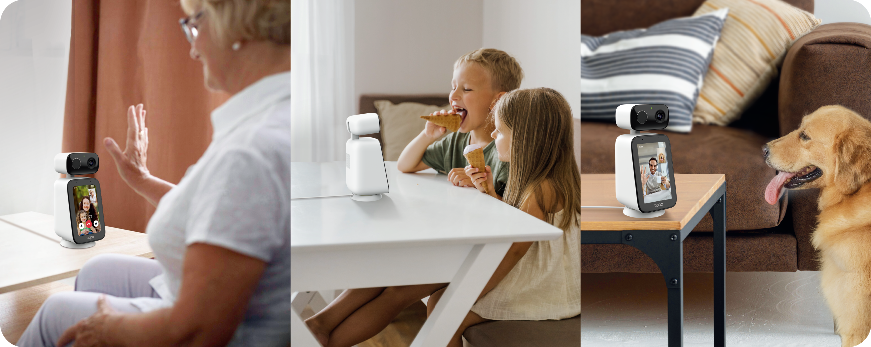 Image of three scenarios of the camera