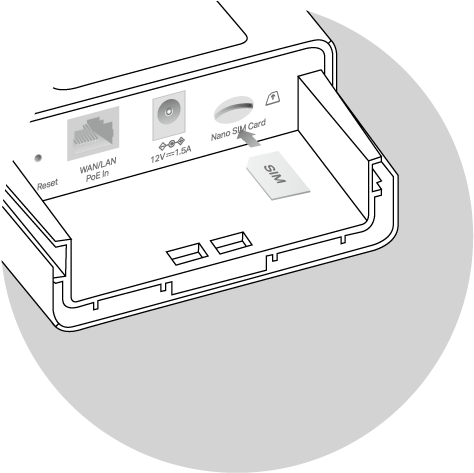 Image of inserting the nano sim card