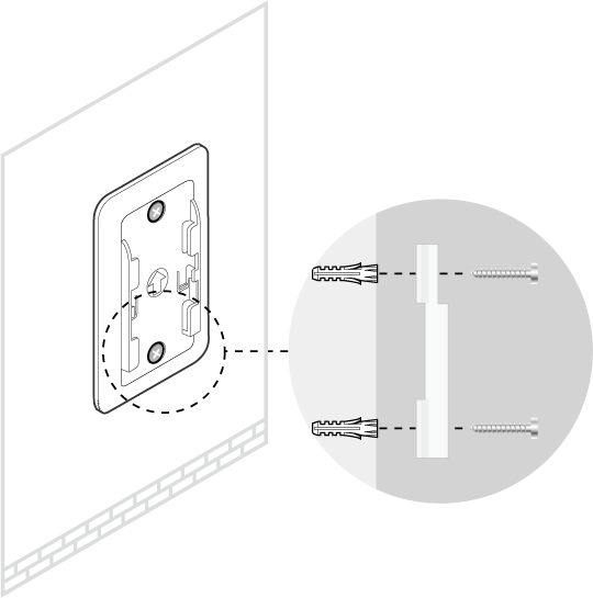 Image of inserting wall anchors and screws