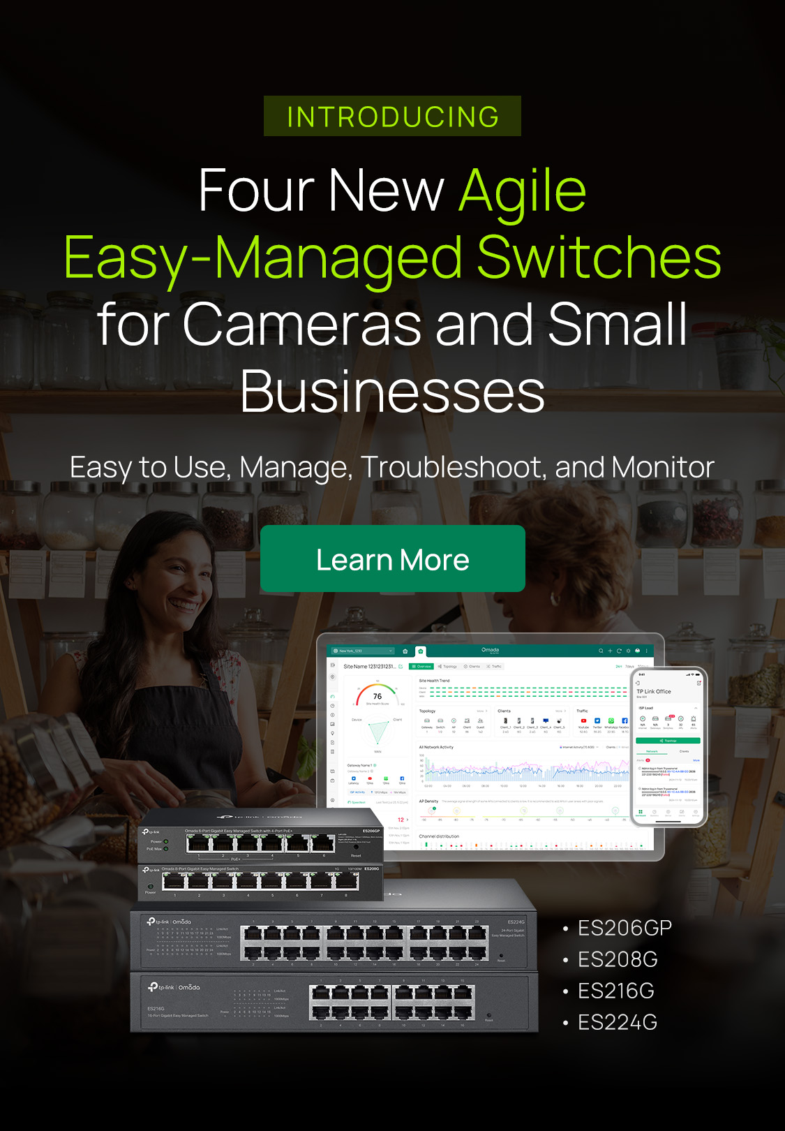Omada four agile new switches for cameras and small business