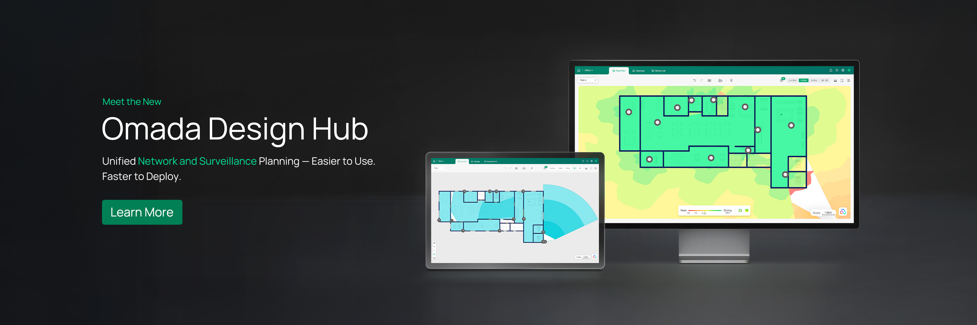 Meet the New Omada Design Hub / Unified Network and Surveillance Planning — Easier to Use. Faster to Deploy. / Learn More